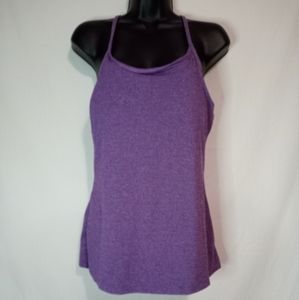 Fabletics purple built-in bra tank top Size L